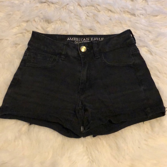 AEO black high rise shorties - Picture 1 of 4
